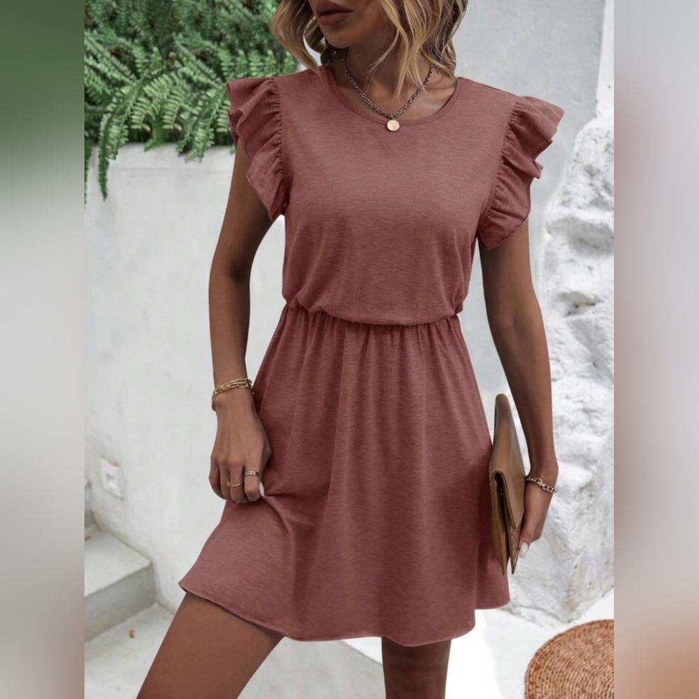 Shein dusty pink summer dress